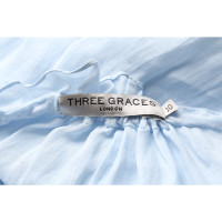 Three Graces London Jurk Linnen in Blauw