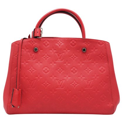 Louis Vuitton Montaigne MM33 Leer in Rood