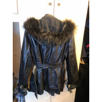 Philosophy Di Alberta Ferretti Jacket/Coat Leather in Black