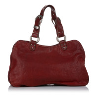 Christian Dior Gaucho Saddle Bag Leather in Red