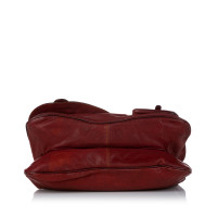 Christian Dior Gaucho Saddle Bag Leer in Rood