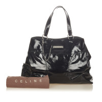 Céline Tote Bag aus Lackleder in Schwarz