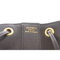 Hermès Rucksack aus Leder in Schwarz