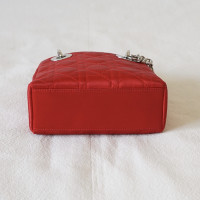 Christian Dior Lady Dior Mini aus Seide in Rot