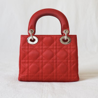 Christian Dior Lady Dior Mini aus Seide in Rot