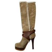 Fendi Boots Leather in Beige