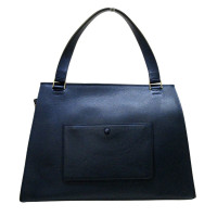 Céline Edge Bag Large en Cuir en Bleu