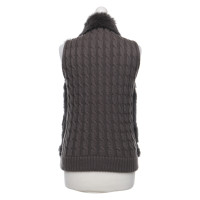 Oakwood Knitted vest with fur trim
