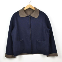 Le Tricot Perugia Veste/Manteau en Laine en Bleu