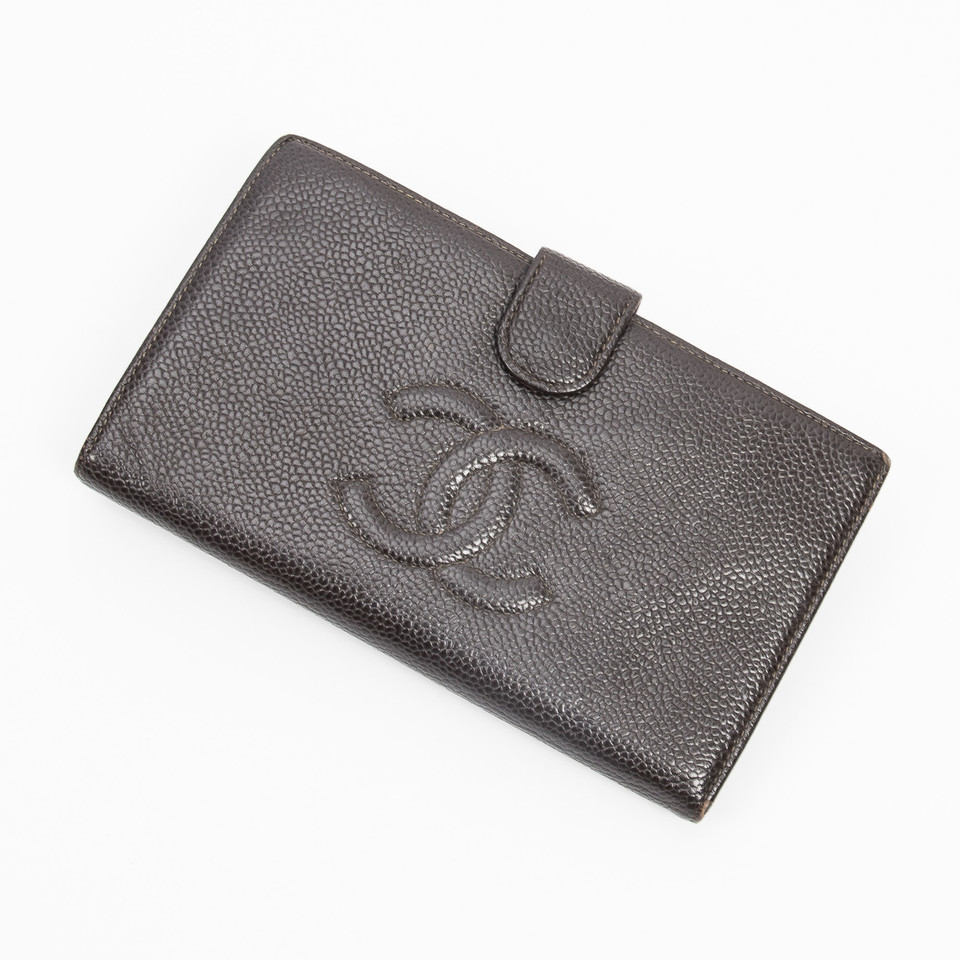 Chanel Sac à main/Portefeuille en Cuir en Marron