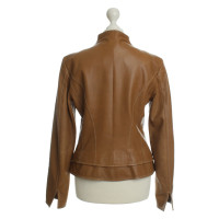 Valentino Garavani Leather jacket in ochre