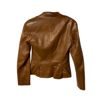 Christian Dior Jacket/Coat Leather in Brown