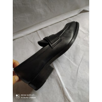 Jil Sander Slipper/Ballerinas aus Leder in Schwarz