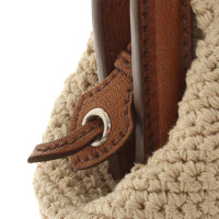 Miu Miu Crochet pocket with leather details