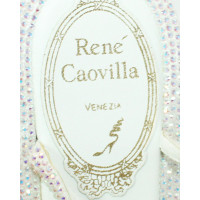 René Caovilla Sandalen aus Leder in Weiß
