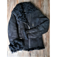 Blumarine Giacca/Cappotto in Pelle in Nero