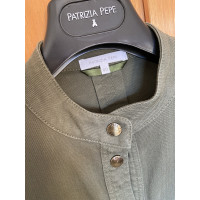 Patrizia Pepe Jacke/Mantel aus Baumwolle in Grün