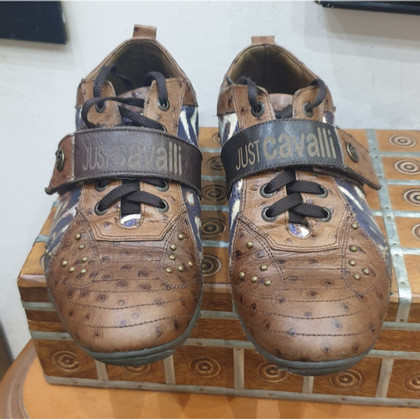 Just Cavalli Sneakers aus Leder in Braun
