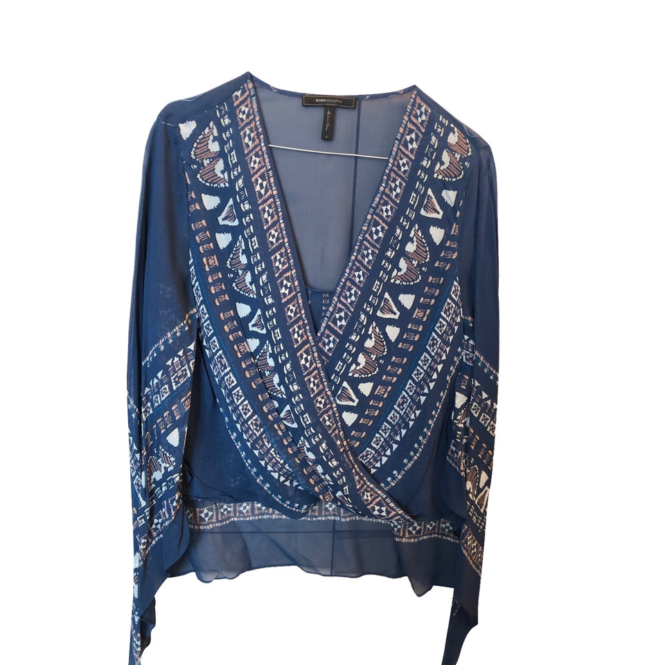 Bcbg Max Azria Top en Soie en Bleu