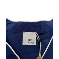 Iris & Ink Paire de Pantalon en Soie en Bleu