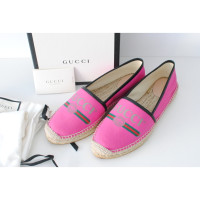 Gucci Slippers/Ballerina's Canvas in Roze