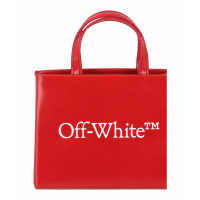 Off White Tote Bag aus Leder in Rot