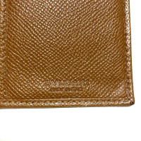 Bulgari Täschchen/Portemonnaie aus Leder in Braun