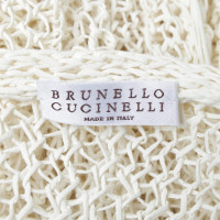 Brunello Cucinelli Top en crème-blanc
