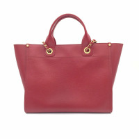 Chanel Deauville Small Tote Leather in Red