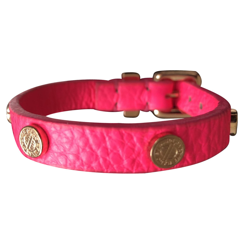 Marc Jacobs Armreif/Armband aus Leder in Rosa / Pink