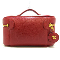 Chanel Vanity Case Leather in Red