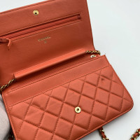 Chanel Wallet on Chain Leather in Orange