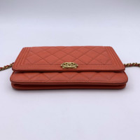 Chanel Wallet on Chain Leather in Orange