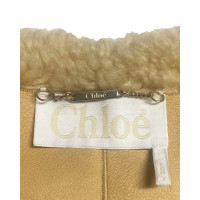 Chloé Jacke/Mantel aus Leder in Beige