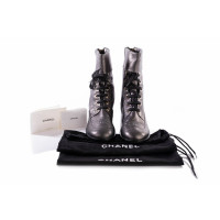 Chanel Boots Leather in Grey