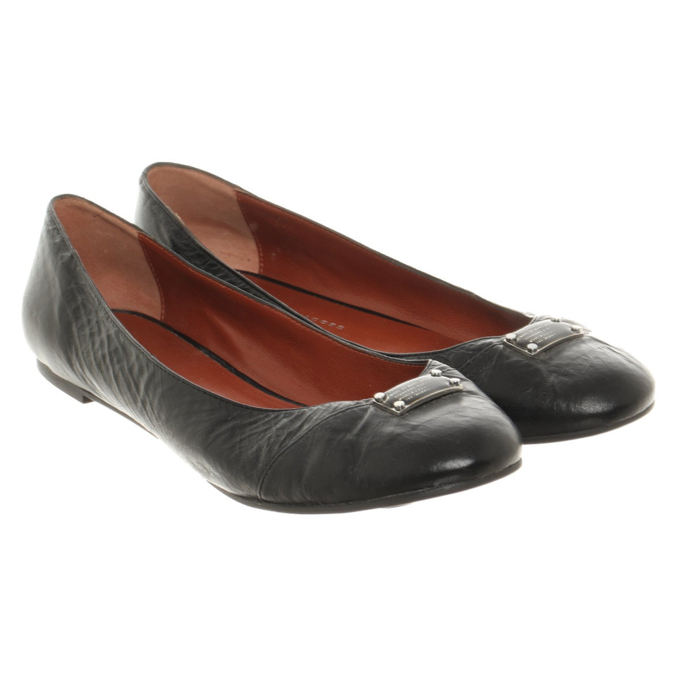 Marc By Marc Jacobs Slippers/Ballerina's Leer in Zwart