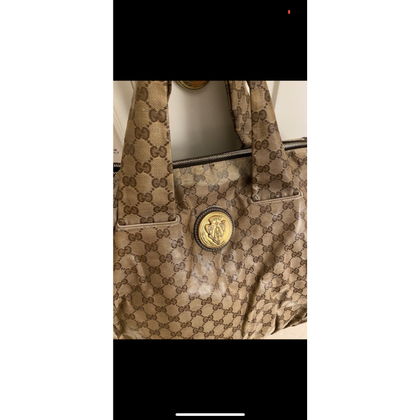 Gucci Hysteria Bag in Pelle verniciata in Marrone