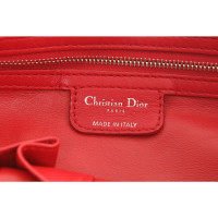 Christian Dior Lady Dior Medium aus Leder in Rot