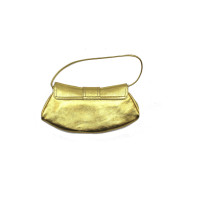 Céline Clutch Bag Leather in Gold