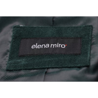 Elena Mirò Jacke/Mantel aus Leder in Grün
