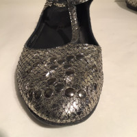 Chanel Slippers/Ballerinas Leather in Silvery