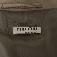 Miu Miu Leather jacket in beige