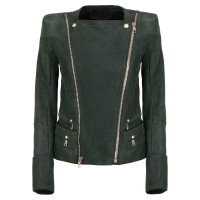 Balmain Jacket/Coat Leather in Green