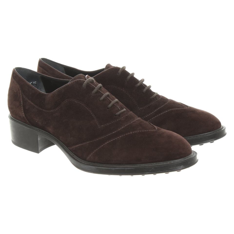 Tod's Lace-up shoes Suede in Brown