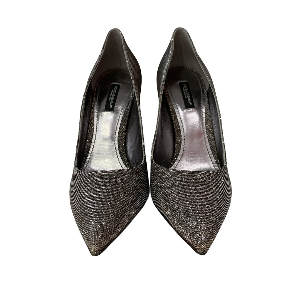 Dolce & Gabbana Pumps/Peeptoes Leather in Silvery