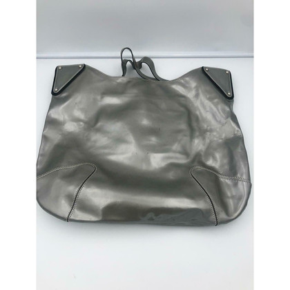 Fay Tote Bag aus Lackleder in Grau