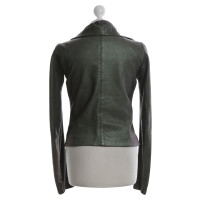 Rick Owens Leather jacket in green