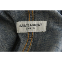 Saint Laurent Kleid aus Baumwolle in Blau
