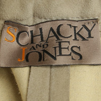 Schacky & Jones Leather skirt in beige