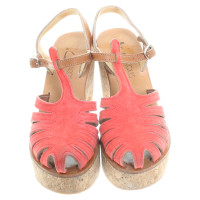 K Jacques  Sandals in coral red